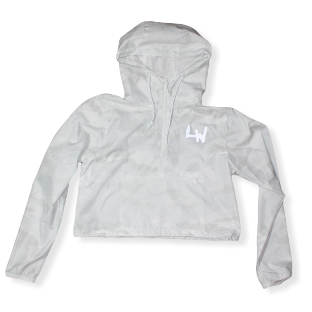 LitWay Crop Reflective Windbreaker